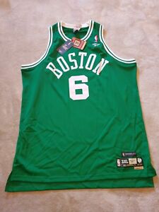 Bill Russell Boston Celtics Reebok Hardwood Classics Stitched Jersey 3xl +2 NWT