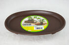 Japanese Deluxe Brown Oval Plastic Humidity/Drip Tray for Bonsai Tree 9.5