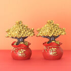 Feng Shui Decor Money Tree Wealth And Good Luck Blessing Bag Tabletop Decora ❤TH