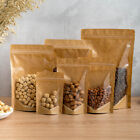 Translucent Window Kraft Paper Bags Tea Nut Food Seal Packing Pouch