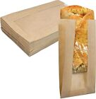 MT Products Brown Paper Bread Bag with Window 6