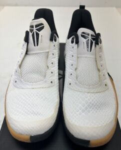 Nike Mens Mamba Focus AJ5899-100 White Black Gum sole NO BOX NWD NO LACES