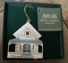 Shelia's Historical Ornament 1995 House Blue Cottage First Edition Metal 2 3/4