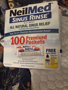 Neilmed Sinus Rinse Premixed Packets 100 each Exp 07/2024 box damaged but Sealed