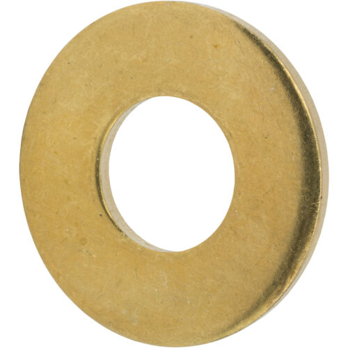 #6 Flat Washers, Solid Brass, Commercial Standard, Quantity 250