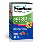 Bausch & Lomb PreserVision Areds 2 Chewables Tablets Mixed Berry 60 ct Pack of 6