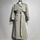 Etienne Aigner Vintage Belted Tan Trench Coat Woman's 8 Classic Khaki