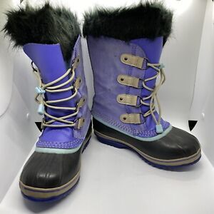 Sorel Joan of Arctic NY1858-546 Winter Snow Boots Purple Leather Women’s 5 $240