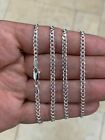 Real 925 Sterling Silver Mens Curb Cuban Chain Necklace - All Sizes