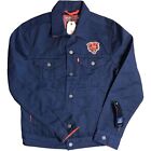 Men's Chicago Bears Levi's Blue Twill Trucker Button-Up Jacket 181940003