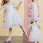 Kids Baby Girls Mesh Lace Princess Dress Summer A-Line Party Dress Outfit US