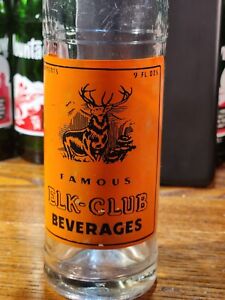 Famous ELK-CLUB Beverages Soda Bottle Elkton, VA