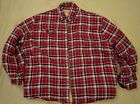 Wrangler Men's 3XL 3TG Sherpa Lined Button Shirt Jacket Red White Flannel