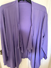 Womens Cardigan Size 5X Purple Open Front Long  Sleeve