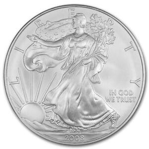 New Listing2008 Silver 1 oz American Eagle BU