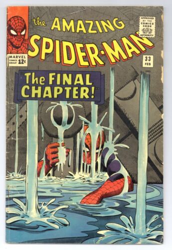 Amazing Spider-Man 33 (VG) CLASSIC DITKO STORY! Betty Brant! Aunt May! 1966 Y509