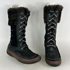 Merrell Decora Prelude Women's 9.5 Black Leather Lace Up Winter Snow Boots