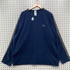 Vintage The North Face Fleece Sweatshirt Men XL Navy Blue Embroidered Logo 27X29