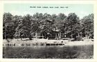 Island Park Lodge Rice Lake Wisconsin Linen Postcard Unused c1940