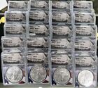 20- 2022 Silver Eagles ANACS MS70 First Strike #15,496 20 Consec #’s 8649-8668
