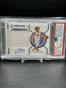 2020-21 National Treasures Tyrese Maxey Colossal Rookie Patch Auto RC #/49 PSA 8