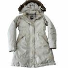 The North Face Women's Parka Jacket Puffer Hooded Goose Down Winter Light Gray S