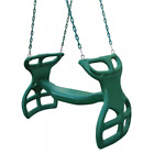 Dual Ride Glider Swing Metal with Green Coated Chains High Quality Swing Seat