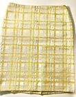 Talbots Pencil Skirt - Women Size 8 - Gold And Cream Textured Plaid