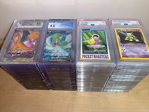 10 PSA CGC BGS Graded Pokemon Card Slab LOT ONLY Bulk Wholesale WOTC 1999+