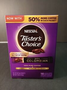 Nescafe Taster's Choice 100% Colombian Instant Coffee Single Packs 16 Count