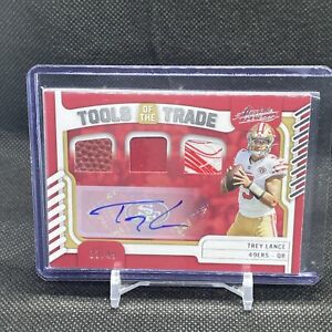 New Listing2022 Panini Absolute Trey Lance Auto 3 Patch #/49 49ers Glove Jersey Football