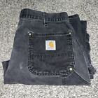 Carhartt VTG Double Knee Canvas Work Jeans Black Pants 33x31 B01 2001 Rare