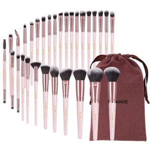 New Listing30Pcs Professional Makeup Brush Set Foundation Concealers Eye Shadows Powder Blu