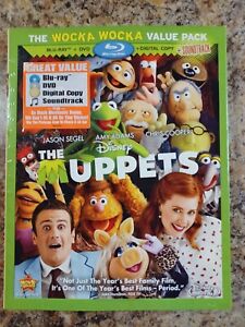 The Muppets (Blu-ray DVD, 2012, 3-Disc Set Wocka Wocka w Slipcover)