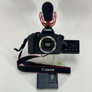 Canon EOS Rebel T6i 24.2MP Digital SLR DSLR Camera & RØDE VideoMic GO