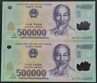 2x 500000 DONG VND =1 MILLION VIETNAM DONG VIETNAM BANKNOTE CURRENCY UNC