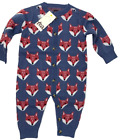 NWT Tea Collection 9-12 Months Blue Friendly Fox Sweater Romper
