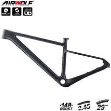 AIRWOLF Carbon MTB Frame 29er Boost Hardtail XC Bike Cycocross Bicycle 148*12mm