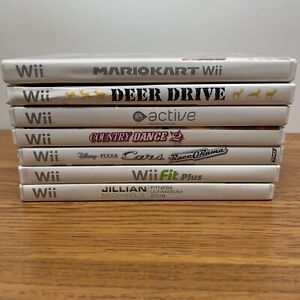 Nintendo Wii Game Lot of 7 Games - Mario Kart, Cars, Country Dance 2, Deer Drive