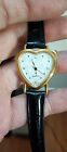 Vintage Women's Watch MARCEL Heart Shaped Watch Gold Tone Cream Mother Of Pearl