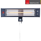 Infrared Outdoor Patio Heater 1800W Wall Mounted IP44 12m² Heat Coverage