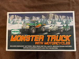 Hess H07 C-46 Monster Truck with 2 Motorcycle