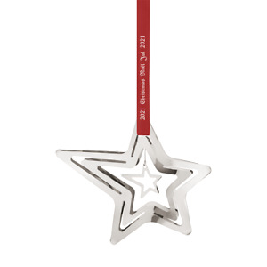 2021 Georg Jensen Christmas Ornament Mobile Shooting Star Silver - New