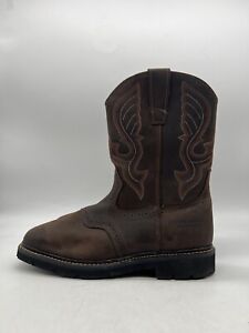 Cody James C9WR5 Mens Brown Leather Pull On Work Western Boots Size 11.5 D
