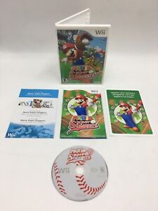 Mario Super Sluggers (Nintendo Wii, 2008) w/ Manual & Inserts