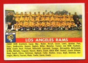 LOS ANGELES RAMS TEAM PHOTO NORM VAN BROCKLIN 1956 TOPPS # VG-EX OR VG