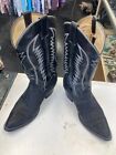 Vintage Men's Cowtown Exotic Black Stingray Western Cowboy Boots Size 10.5 D