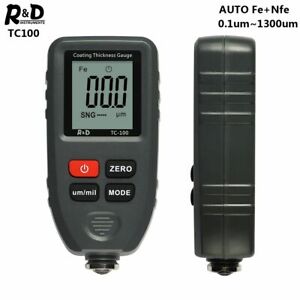 R&D TC100 толщиномер покрытия 0,1 микрон/0-1300 автомобильная краска пленка тест