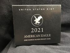 2021 S TYP II AMERICAN EAGLE ONE OUNCE SILVER PROOF COIN IN BOX W/COA