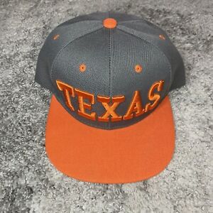 Texas Longhorns SnapBack Hat Orange Grey Gray Big Bear Headwear 100% Acrylic